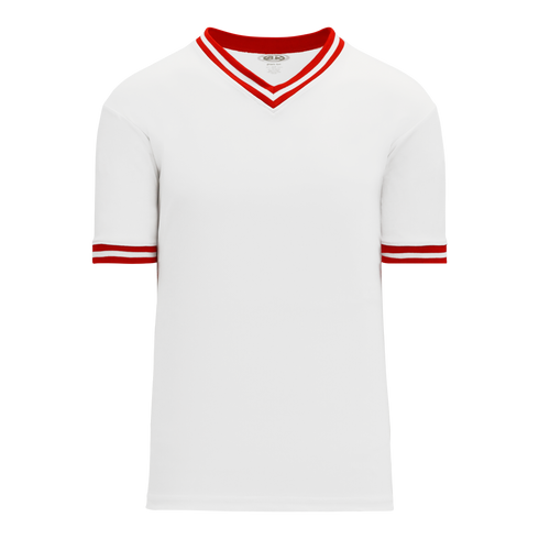 Athletic Knit V-Neck Baseball Jersey with Knitted Trim (BA1333)